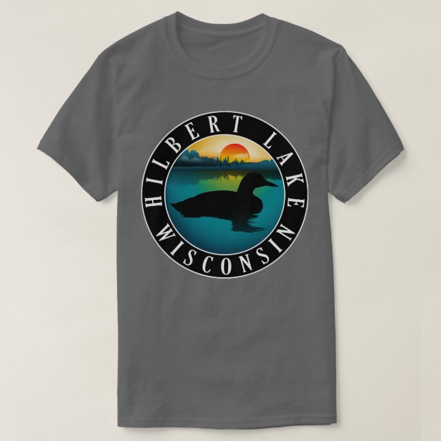 T-shirt Loon Hilbert Lake Wisconsin (Design devant)
