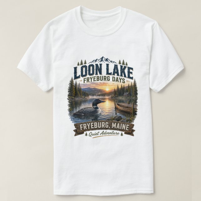T-shirt Loon Lake Fryeburg Days pour adolescent (Design devant)