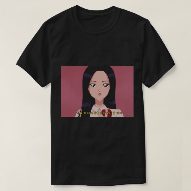 T-shirt LOONA Olivia Hye - Egoist 90's anime Sticker.png (Design devant)