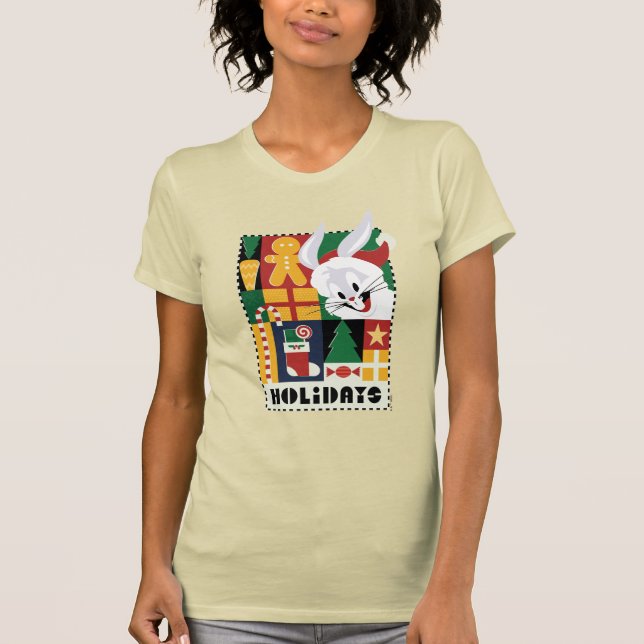T-shirt LOONEY TUNES™ BUGS BUNNY™ Holidays Badge (Devant)
