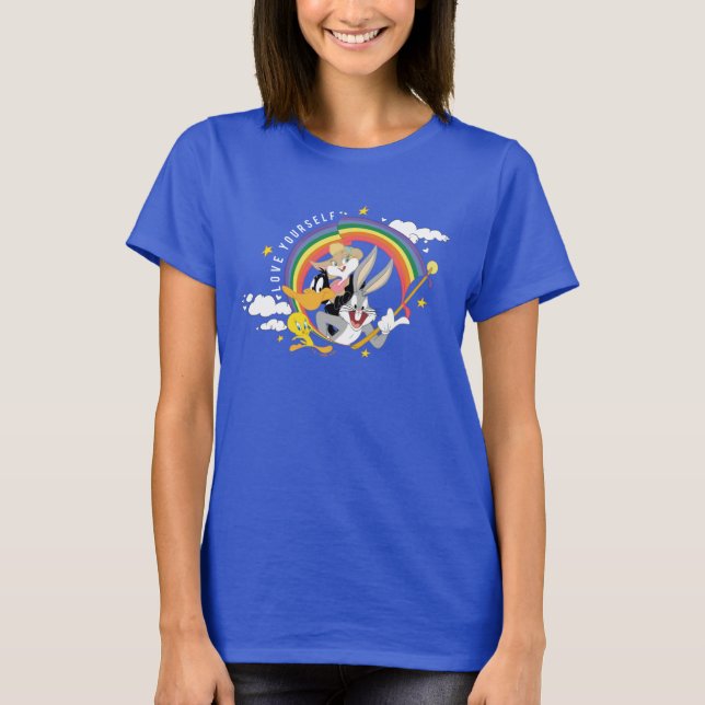 T-shirt LOONEY TUNES™ - Love Yourself Pride Badge (Devant)