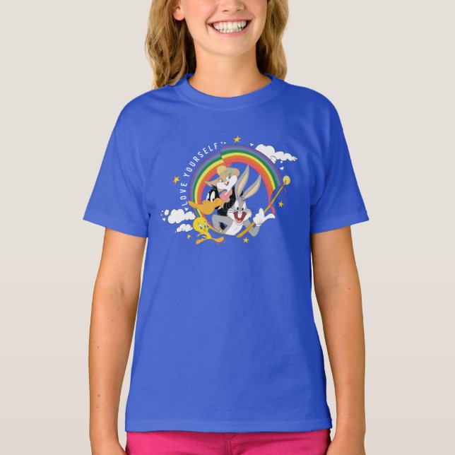 T-shirt LOONEY TUNES™ - Love Yourself Pride Badge (Devant)