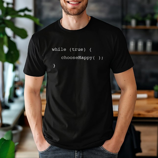 T-shirt Loop Infinite Funny Choisissez Happy Programmer (Créateur téléchargé)