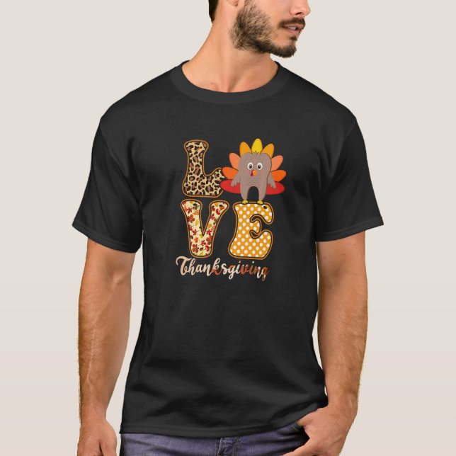 T-shirt Looth Tooth Turquie Thanksgiving Fall Dentist Dent (Devant)