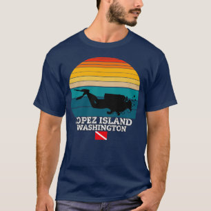 T-shirt Lopez Island US Island Plongée sous-marine