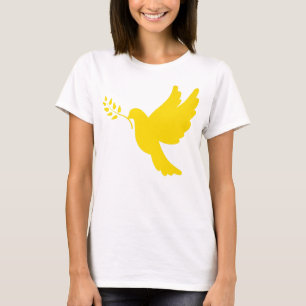 T-shirt L'or de la colombe de paix en Ukraine