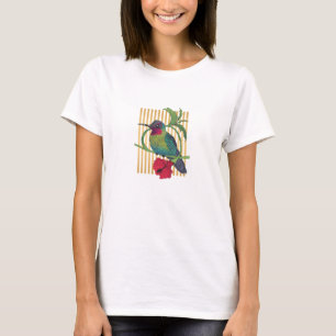 T-shirt L'or d'oiseau de Colibri barre le débardeur de
