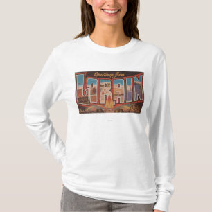 T-shirt Lorain, lettre ScenesLorain, OH d'OhioLarge