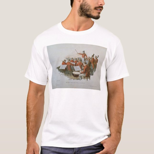 T-shirt L'orchestre de Johann Strauss à une boule de cour (Devant)