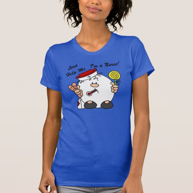 T-shirt Lord Aidez-moi Je suis infirmière (Devant)