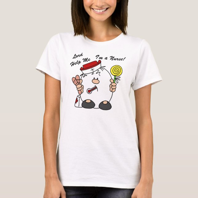 T-shirt Lord Aidez-moi Je suis infirmière (Devant)