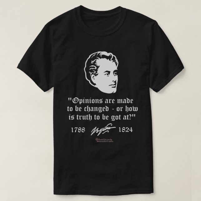T-shirt Lord Byron Quote Opinions & Change by Lord Byron  (Design devant)