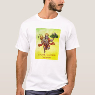 T-shirt Lord Hanuman Flying Lifting Mountain