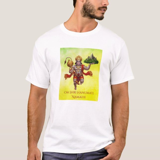 T-shirt Lord Hanuman Flying Lifting Mountain (Devant)