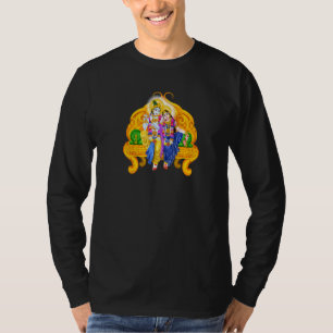 T-shirt Lord Krishna Et Devi Radha Méditation De La Déité 