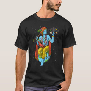T-shirt Lord Krishna Hindu God Hinduism Spiritual Yoga Med