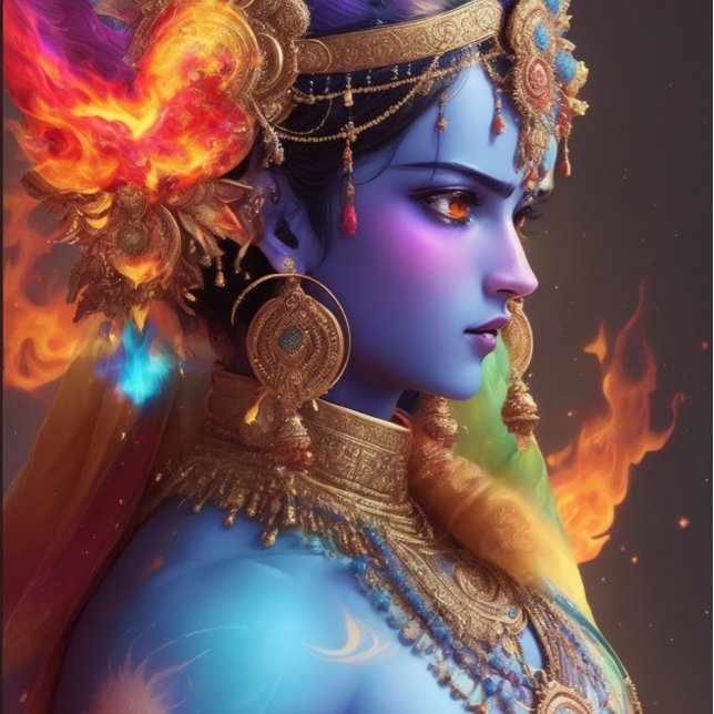 T-shirt Lord Krishna - Le super-héros (krishna-the superhero)