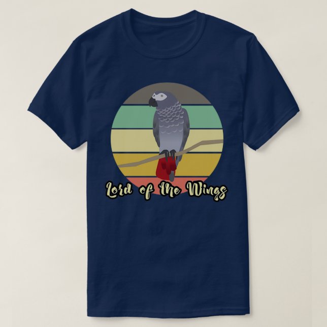 T-shirt Lord of the Wings African Grey Parrot Lover and Pe (Design devant)