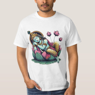 T-shirt "Lord Vishnu reposant sur le Lotus : Symbole de Co