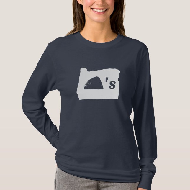 T-shirt L'Orégon bascule (le glyph blanc) (Devant)
