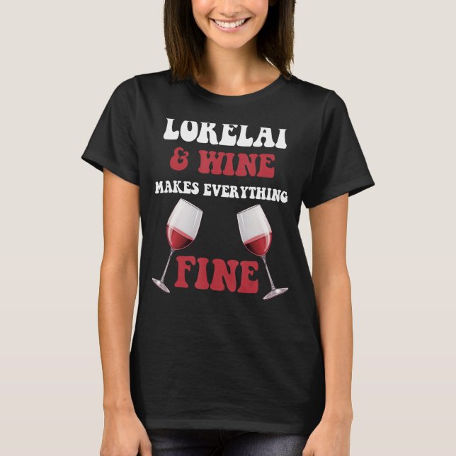 T-shirt LORELAI Et Le Vin Fabriquent Tout Le Beau Nom LORE (Devant)