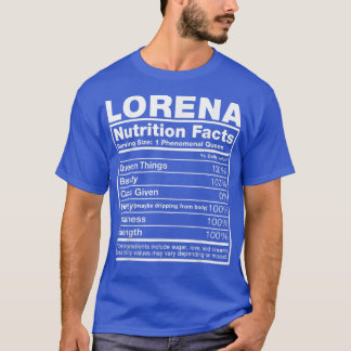 T-shirt Lorena Nutrition FactsLorena Name Birthday