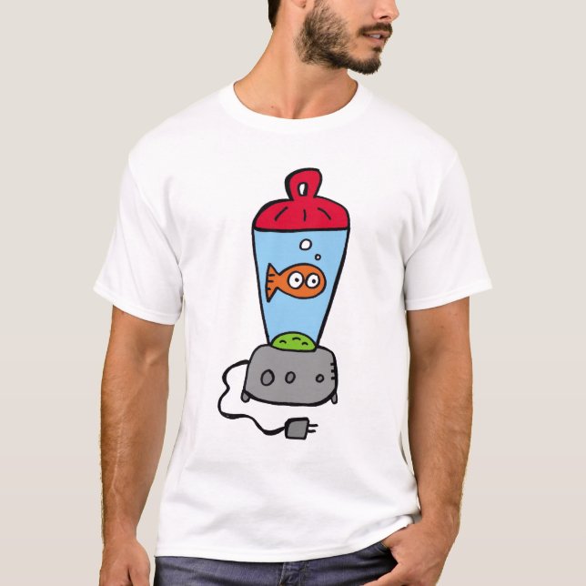 T-shirt L'original chatouille le poisson rouge dans un (Devant)