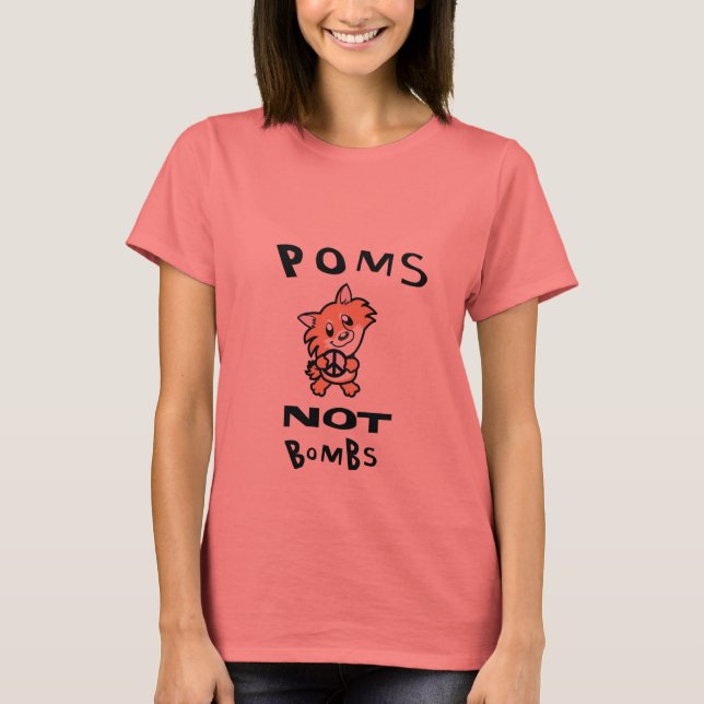 T-shirt L'original, un seul Poms pas Bombs lady T (Devant)