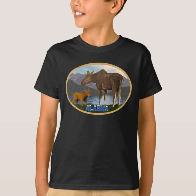 T-shirt L'orignal dans le pré (Devant)