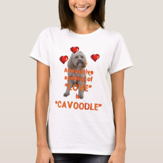 T-shirt l'orthographe alternative de l'AMOUR est CAVOODLE