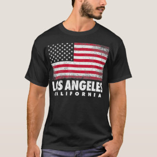 T-shirt Los Angeles California 4 juillet American Flag U