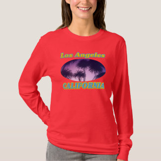 T-shirt "Los Angeles California Palm Trees" Manche longue