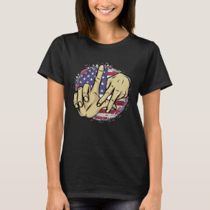 T-shirt Los Angeles Californie Chicano USA Drapeau LA Hand