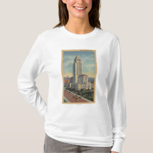 T-shirt Los Angeles, CAView de ville hôtel et funiculaire