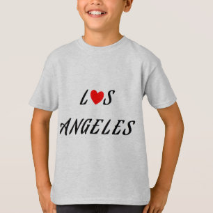 T-shirt Los Angeles coeur rouge