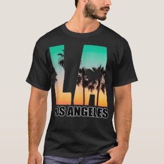 T-shirt Los Angeles design LA Palm Tree Sunset Boulevard