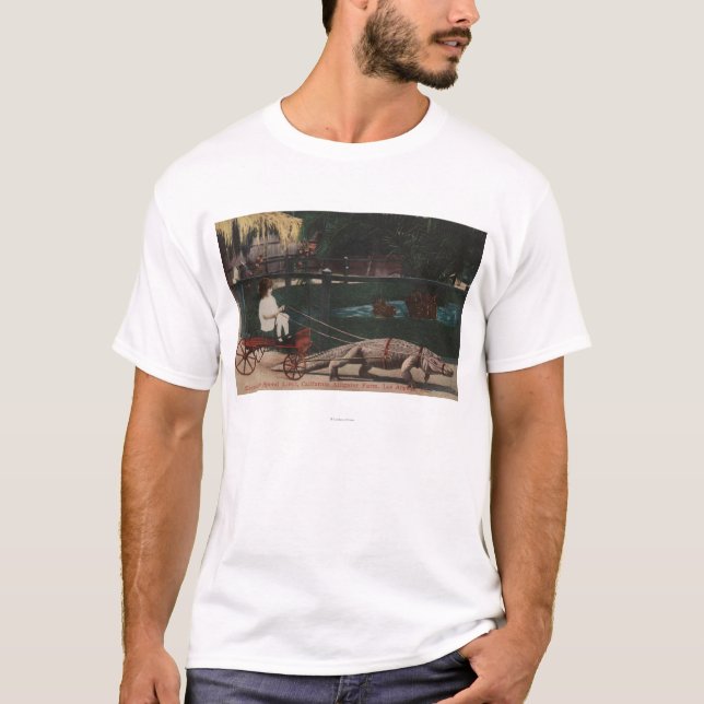 T-shirt Los Angeles, fille de CAAlligator FarmPulling (Devant)