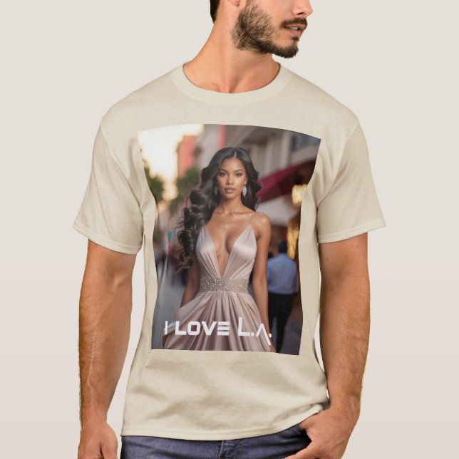 T-SHIRT LOS ANGELES - J'AIME LA (Devant)