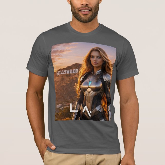 T-SHIRT LOS ANGELES - LA (Devant)