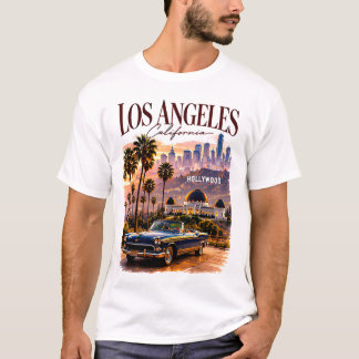 T-shirt 🤎 Los Angeles Modern California Skyline Style 🤎