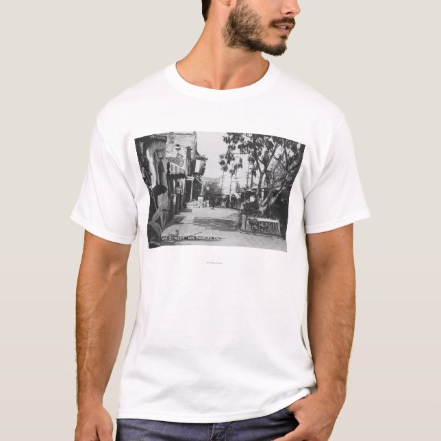 T-shirt Los Angeles, vue de CA de rue d'Olvera (Devant)