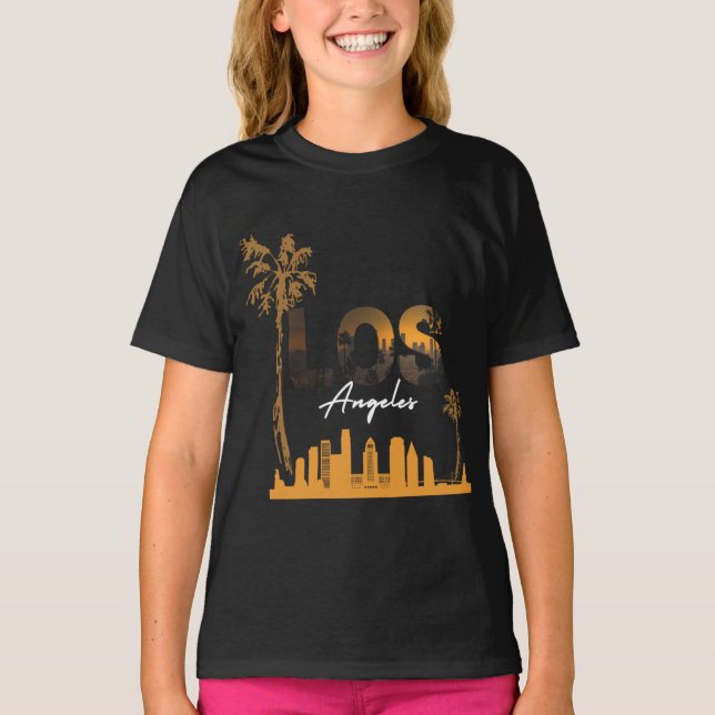T-shirt LOS ANGLES KIDS Famille d'amoureux de voyage T-shi (Devant)