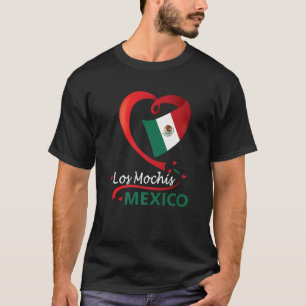 T-shirt Los Mochis Sinaloa Mexique Drapeau cardiaque Mexic