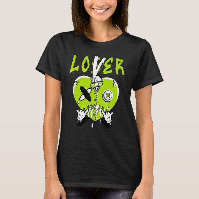 T-shirt Loser  Drip Green Heart Matching For Men Women (Devant)