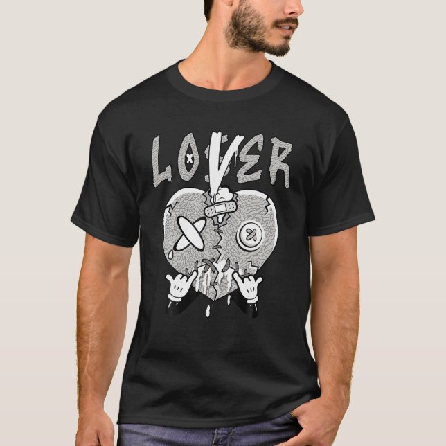 T-shirt Loser Grey Lover Coeur Déchets Teil Pour Hommes Fe (Devant)