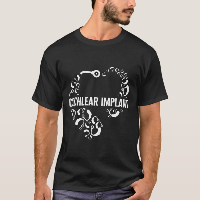 T-shirt Loss Awareness Love Cochlear Implant Asl Heure D (Devant)