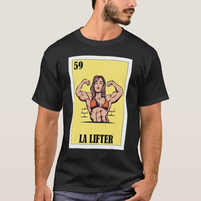 T-shirt Loterie de Fitness espagnole Bingo mexicain La Lif (Devant)