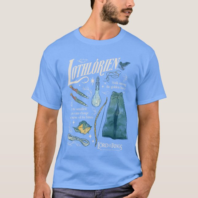 T-shirt LOTHLORIEN™ Collage graphique aquarelle (Devant)