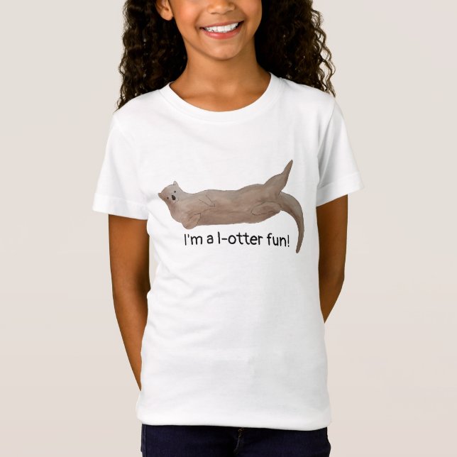 T-Shirt Lotta Fun Cute Pun Otter (Devant)
