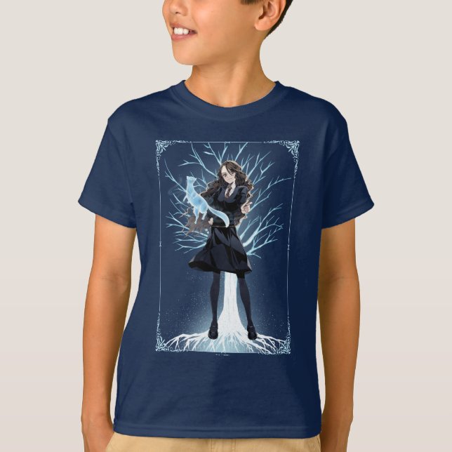 T-shirt L'Otter Patronus d'Anime Hermione Granger (Devant)